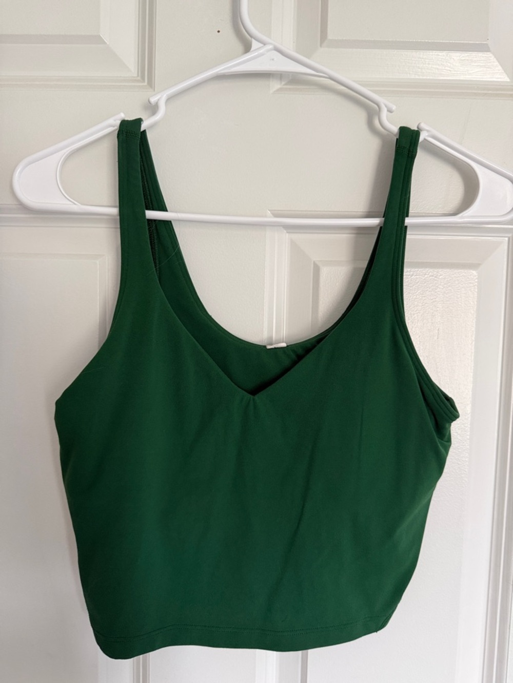 lululemon athletica Forest Green V-Neck Crop Tank